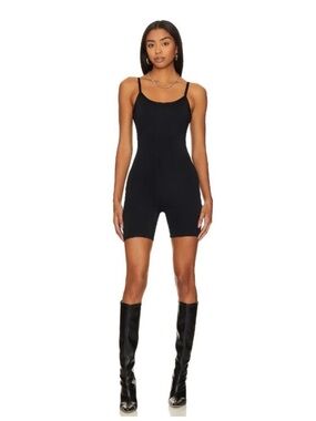 NWOT Good American Black Short Bodysuit